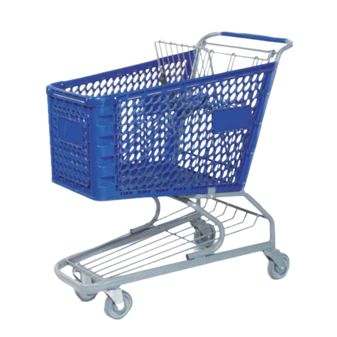 Carretillas de Supermercado de 125 Litros Plástico Azul PMX-1008
