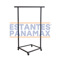 Perchero Exhibidor de Ropa Metal Negro 135x50x50cm XBH-CR17