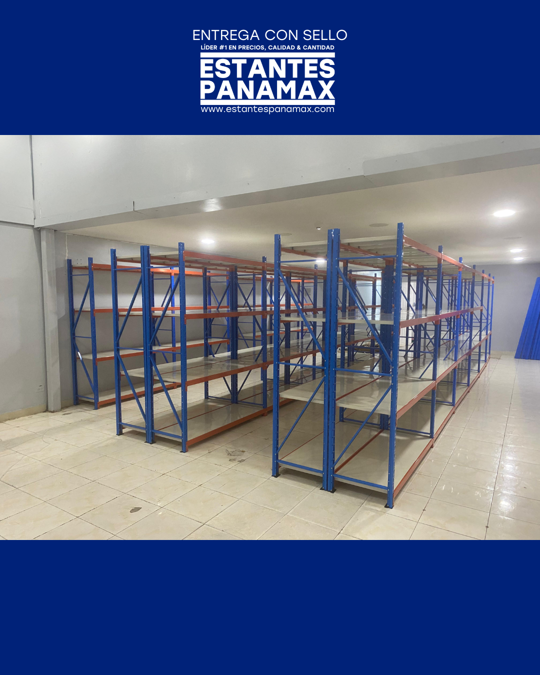 Rack para Bodega de Carga Liviana de 4 Niveles 250kg x Nivel PMX-1013 ***ALTURA A LA MEDIDA***