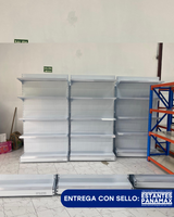 Góndola Pared Perforado Blanco 5 Niveles 230x120x35cm 125kg/nivel PMX-1191
