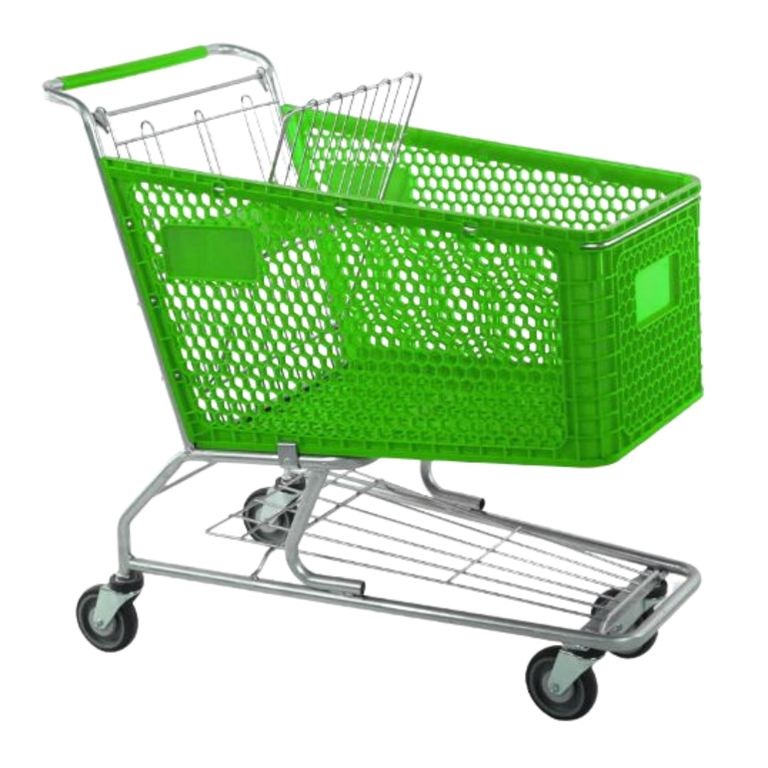 Carretillas de Supermercado de 125 Litros Plástico Verde PMX-1008