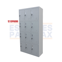 Locker Casillero Metálico de 12 Casillas con Cerradura con Llave 180x90x35cm KY-G033