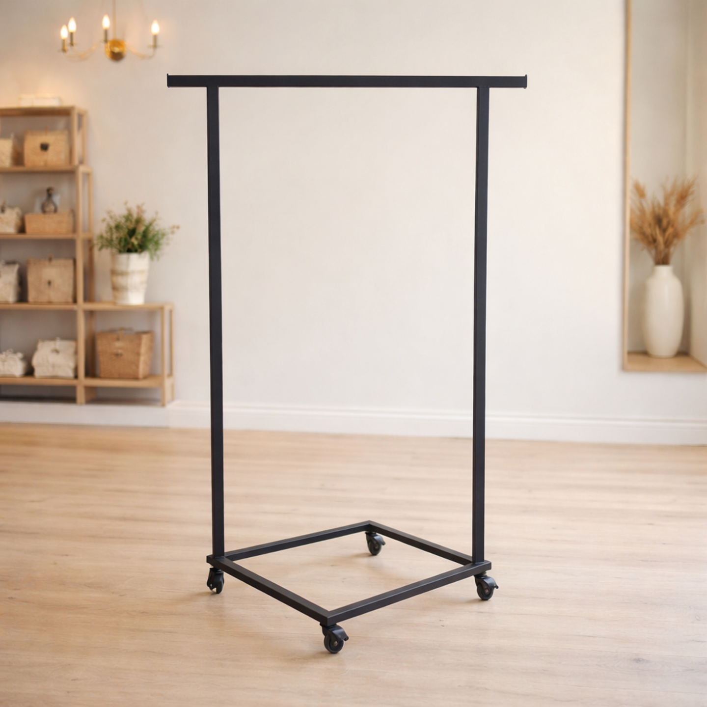 Perchero Exhibidor de Ropa Metal Negro 135x50x50cm XBH-CR17