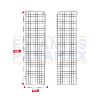 Set 2 Mallas Laterales de Hierro Blanco 162x43cm para Góndolas PMX-1422
