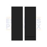 Par de 2 Piezas de Planchas Laterales Negro para Góndolas de 1.20m Alto 120x40cm PMX-1415