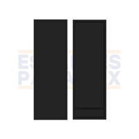 Par de 2 Piezas de Planchas Laterales Negro para Góndolas de 1.20m Alto 120x40cm PMX-1415