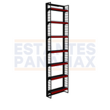 Góndola Tipo Cachete de 7 Niveles Negro 225x55x18cm 75kg/nivel PMX-1307