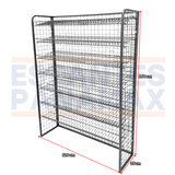 **CALIBRE GRUESO** Rack para Snacks de 7 Niveles Negro 160x120x35cm 75kg/Nivel PMX-1251
