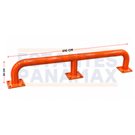 arrera de Protección Metálica para Estanterías y Racks de Almacén 210x30cm PROTECT-210-30