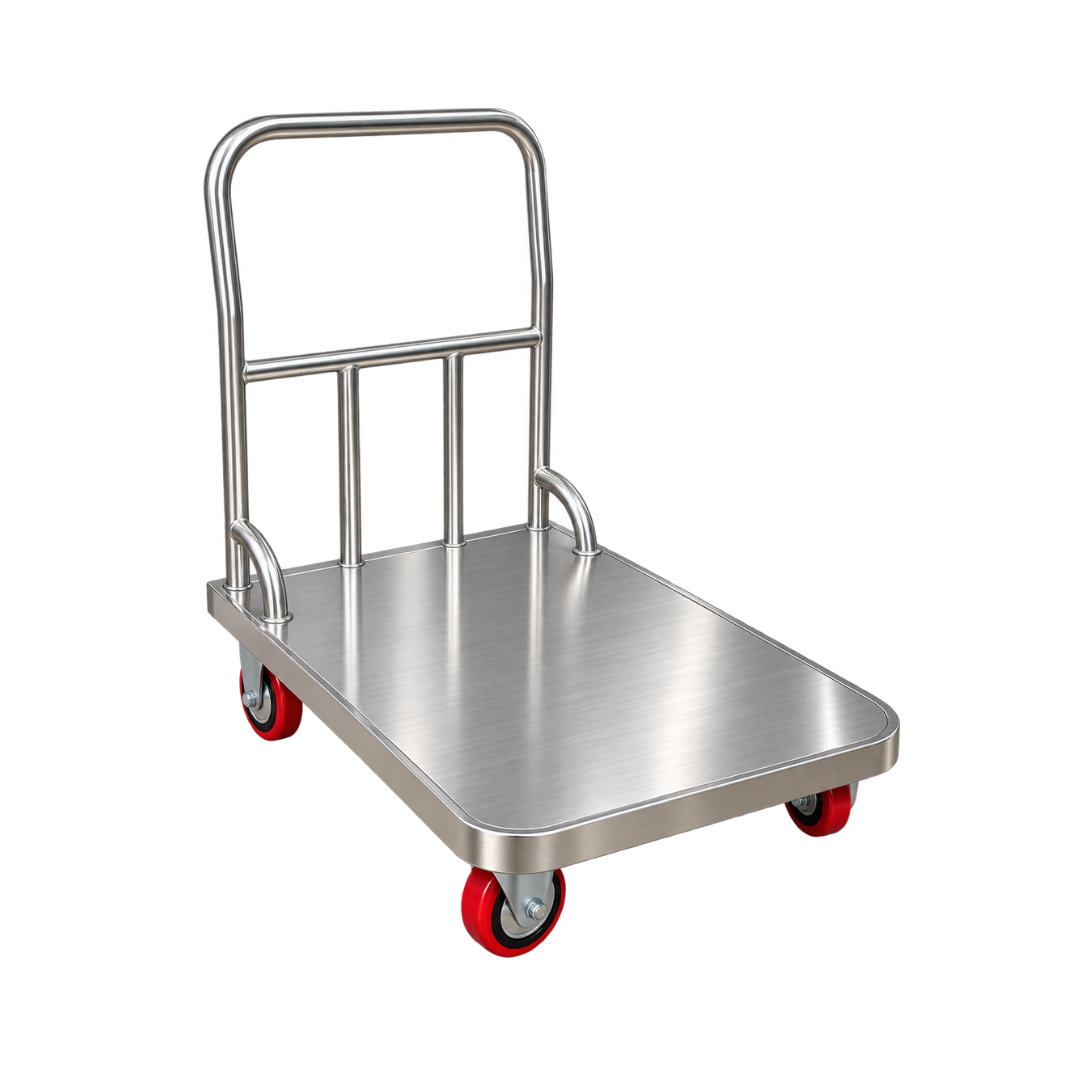 Carretilla de Plataforma de Acero Inoxidable de Carga 200-250kg 600*900mm CARR-PLAT