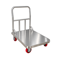 Carretilla de Plataforma de Acero Inoxidable de Carga 200-250kg 600*900mm CARR-PLAT