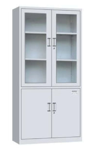 Archivador Metálico de 4 Puertas 2 Niveles Gris 180x85x39cm KY-G002