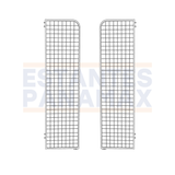Set 2 Mallas Laterales de Hierro Blanco 162x43cm para Góndolas PMX-1422