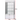Vitrina Vertical de Aluminio Plateado con Blanco 3 Niveles con Gavetero y LED 200x100x30cm KD-010 / KW-005