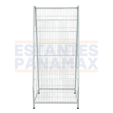 Exhibidor de Revistas / Libros / Tarjetas Metal Blanco 8 Niveles 160x80x50cm PMX-1363