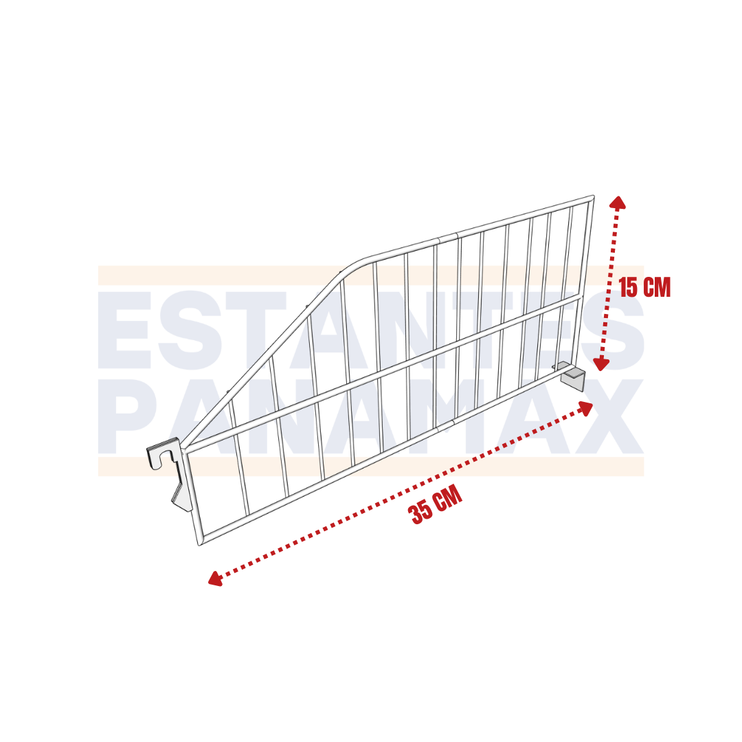 Division para Góndolas Blanca 40x15cm D-35X15