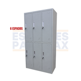 Locker Casillero Metálico de 6 Casillas con Cerradura con Llave 180x90x42cm KY-G029
