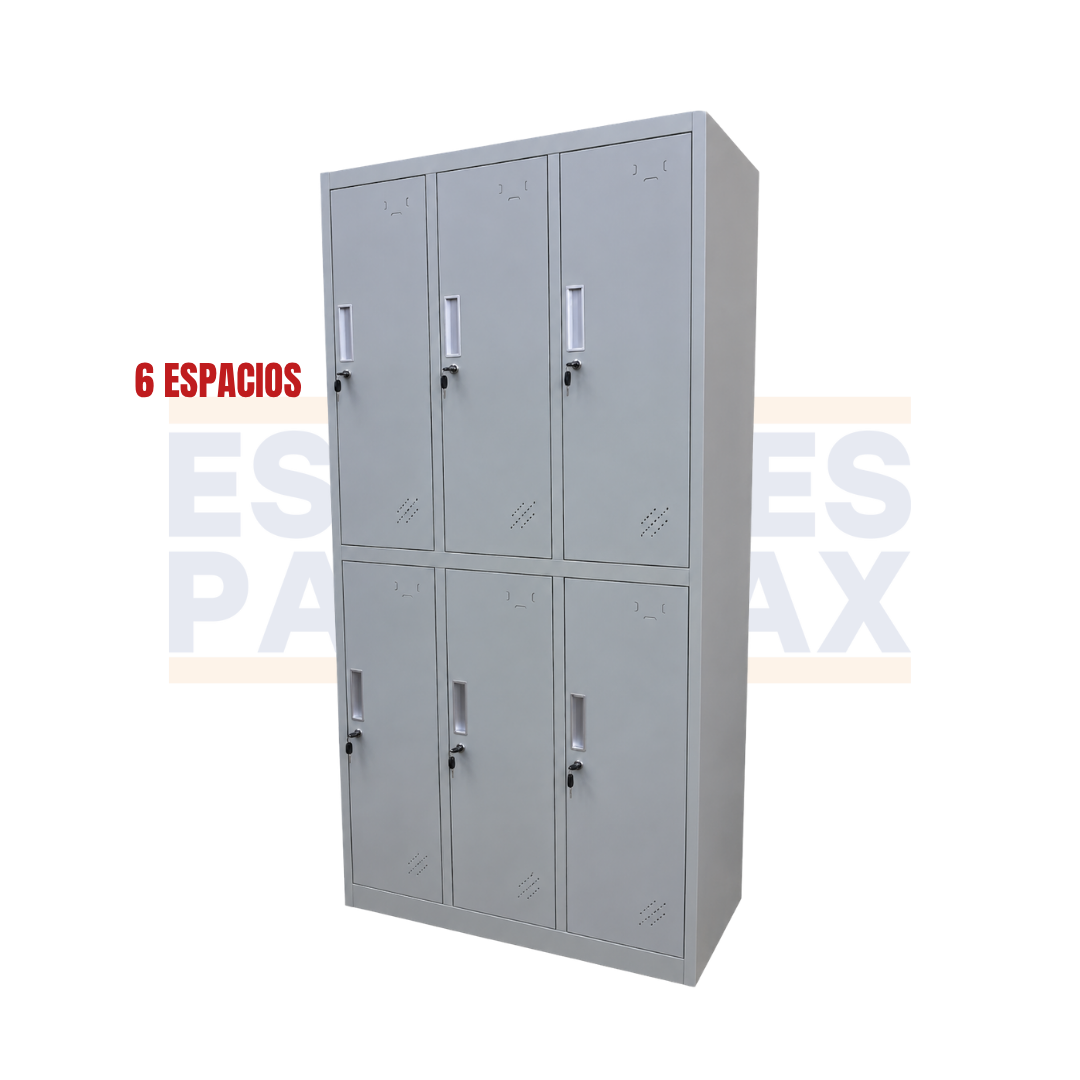 Locker Casillero Metálico de 6 Casillas con Cerradura con Llave 180x90x42cm KY-G029