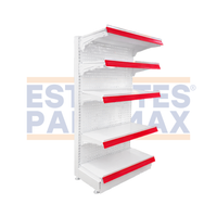 Góndola Frontal Perforado Blanco 5 Niveles 120x70x40cm 75kg/nivel PMX-N1230F