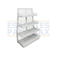 Góndola Frontal Blanco 4 Niveles 125x90x46cm 75kg/nivel PMX-1365