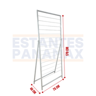 Exhibidor para Papel de Regalo 16 Niveles Metal Blanco 170x75x40cm PMX-1364