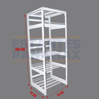 Estante para Cuarto Frío de 6 Niveles Blanco 150kg/Nivel PMX-1199