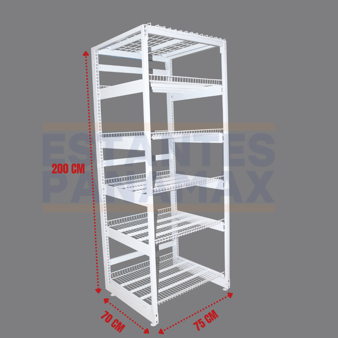 Estante para Cuarto Frío de 6 Niveles Blanco 150kg/Nivel PMX-1199