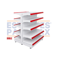 Góndola Doble Perforado Blanco 5 Niveles 120x90x70cm 75kg/nivel PMX-N1230D