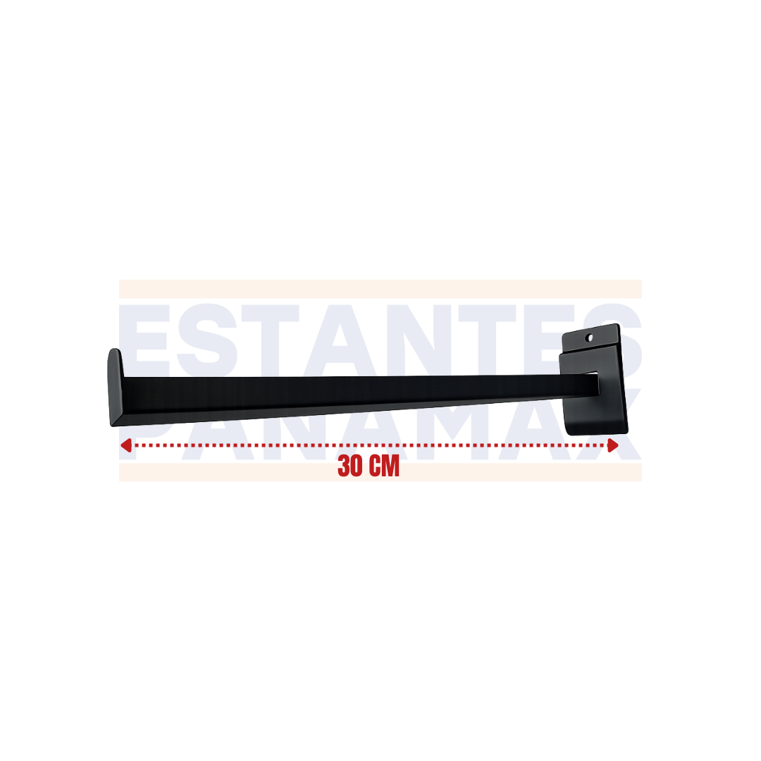 Gancho para Sistema de de Ranurado Tabla Negro Liso 30cm PMX-1412