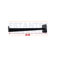 Gancho para Sistema de de Ranurado Tabla Negro Liso 30cm PMX-1412