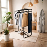 Perchero Exhibidor de Ropa Metal Negro 150x120x55cm XBH-CR20