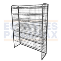 **CALIBRE GRUESO** Rack para Snacks de 7 Niveles Negro 160x120x35cm 75kg/Nivel PMX-1251