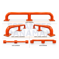 arrera de Protección Metálica para Estanterías y Racks de Almacén 210x30cm PROTECT-210-30