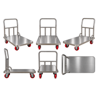 Carretilla de Plataforma de Acero Inoxidable de Carga 200-250kg 600*900mm CARR-PLAT