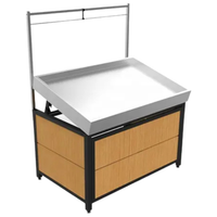 Mueble de Legumbre de Acero Inoxidable 304 con Diseño de Madera PMX-1229