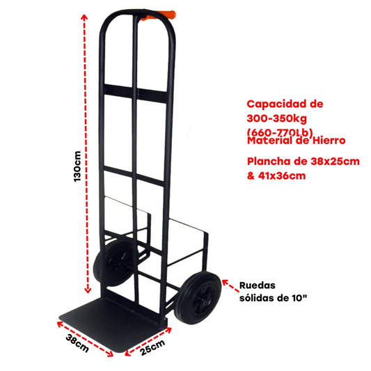 Carretilla de Carga de Hierro con 1 Manubrio PMX-1095