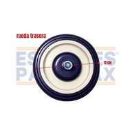 Rueda Fija Trasera para Carretillas de Supermercado 12cm PMX-1396 Rueditas. Llantas.