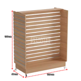 Isla de MDF de 4 Lados Ranurado con Ruedas, Frenos & Refuerzos de Aluminio Diseño Madera 135x120x60cm KW-009 / KD-004