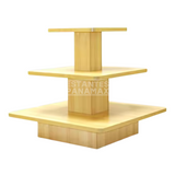 Mueble para Isla 3 Niveles Diseño Madera MDF Grueso 75kg/Nivel 100x120cm KD-005