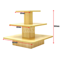 Mueble para Isla 3 Niveles Diseño Madera MDF Grueso 75kg/Nivel 100x120cm KD-005