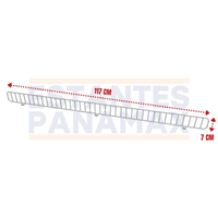 Rejilla Frontal para Góndolas Blanco 117x7cm REJB-117