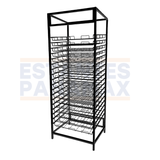 Estante Metálica para Cartulina de 18 Niveles Negro C-18BLK