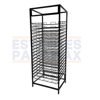 Estante Metálica para Cartulina de 18 Niveles Negro C-18BLK