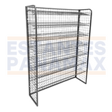 **CALIBRE GRUESO** Rack para Snacks de 7 Niveles Negro 160x120x35cm 75kg/Nivel PMX-1251