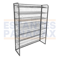 **CALIBRE GRUESO** Rack para Snacks de 7 Niveles Negro 160x120x35cm 75kg/Nivel PMX-1251