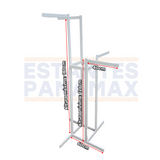 Rack de Ropa de 4 Lados Altura Ajustable de Metal Blanco RP-4