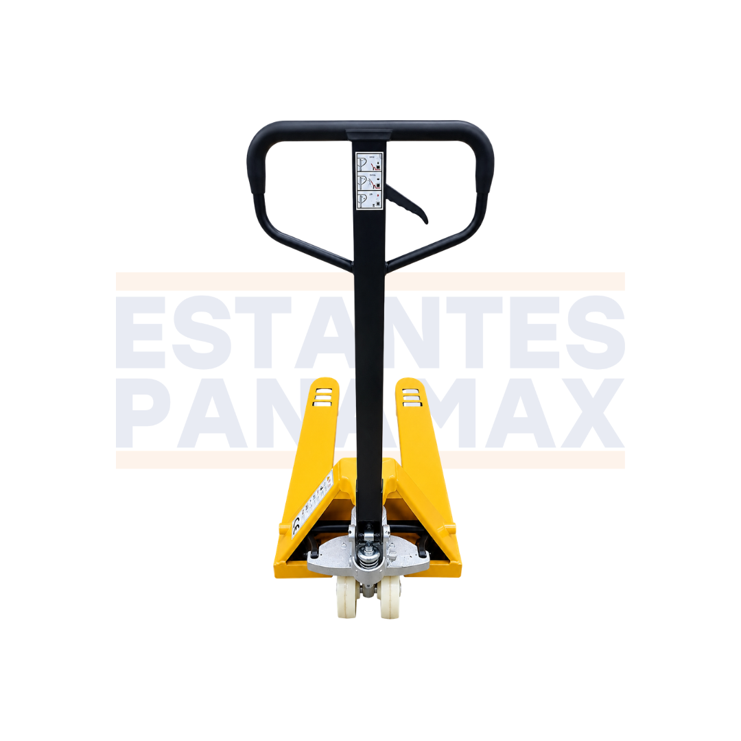 Transpaleta Manual Jack Pallet Hand Pallet 3000kg Modelo Europeo Amarillo 115X55cm PMX-1406