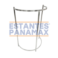 Perchero Exhibidor de Ropa en Acero Inoxidable 135x90cm XBH-CR25