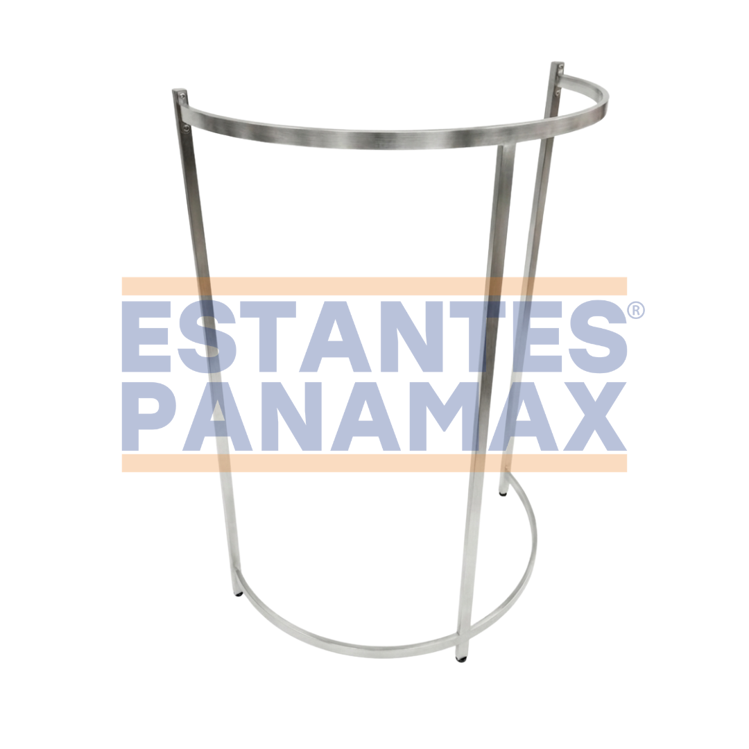 Perchero Exhibidor de Ropa en Acero Inoxidable 135x90cm XBH-CR25