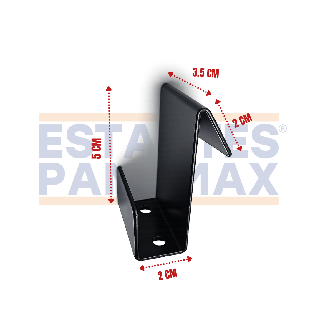 Gancho Soporte para Exhibidor de Baldosas Negro PMX-1424
